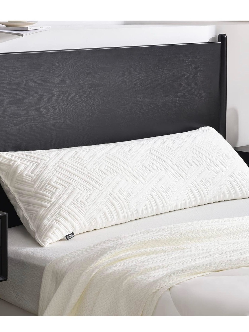 downluxe Memory Foam Body Pillows for Adults - 1 Count (Pack of 1), White